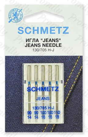 Иглы для джинсы №90(2), 100(2), 110, Schmetz, 5шт от магазина Promily в Нальчике
